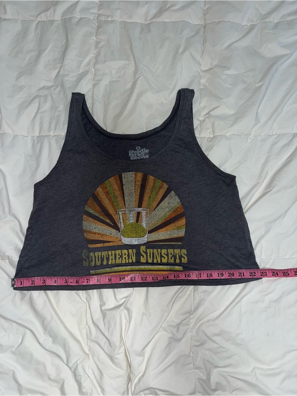 Southern Sunsets Graphic Tank Top - Charcoal - Picture 6 of 7